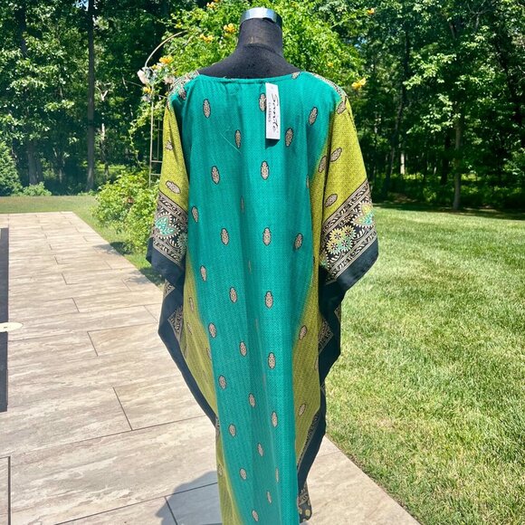 NWT Sante Beautiful Long Lightweight Kaftan Dress One Size - Picture 7 of 10
